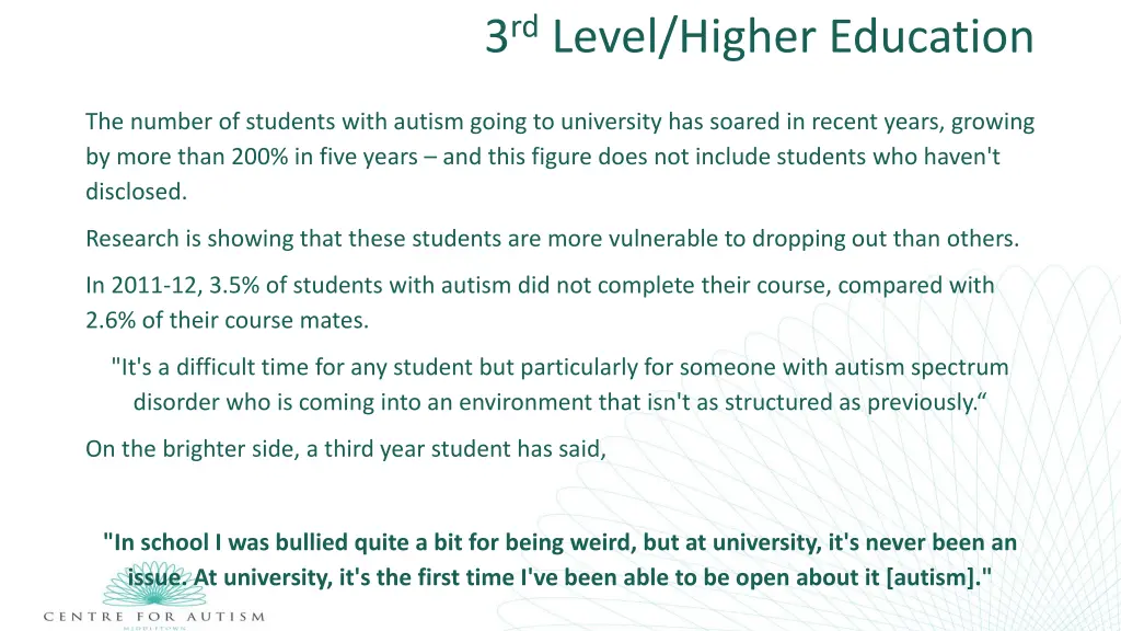 3 rd level higher education