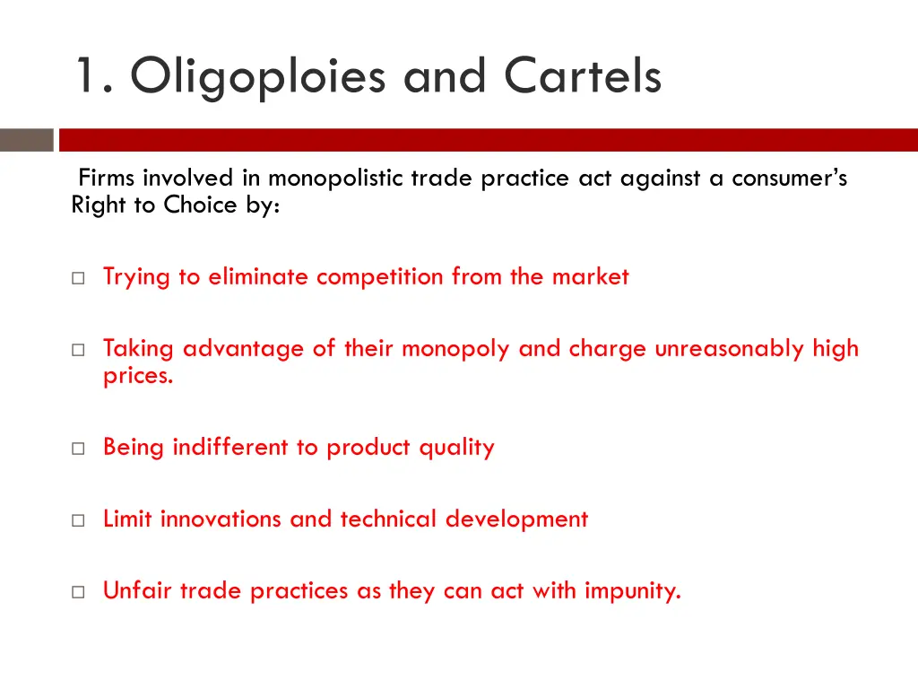 1 oligoploies and cartels