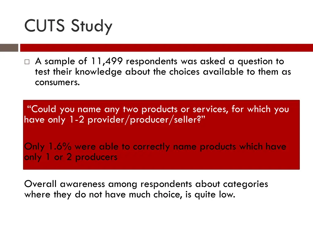 cuts study