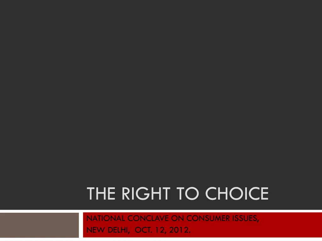the right to choice