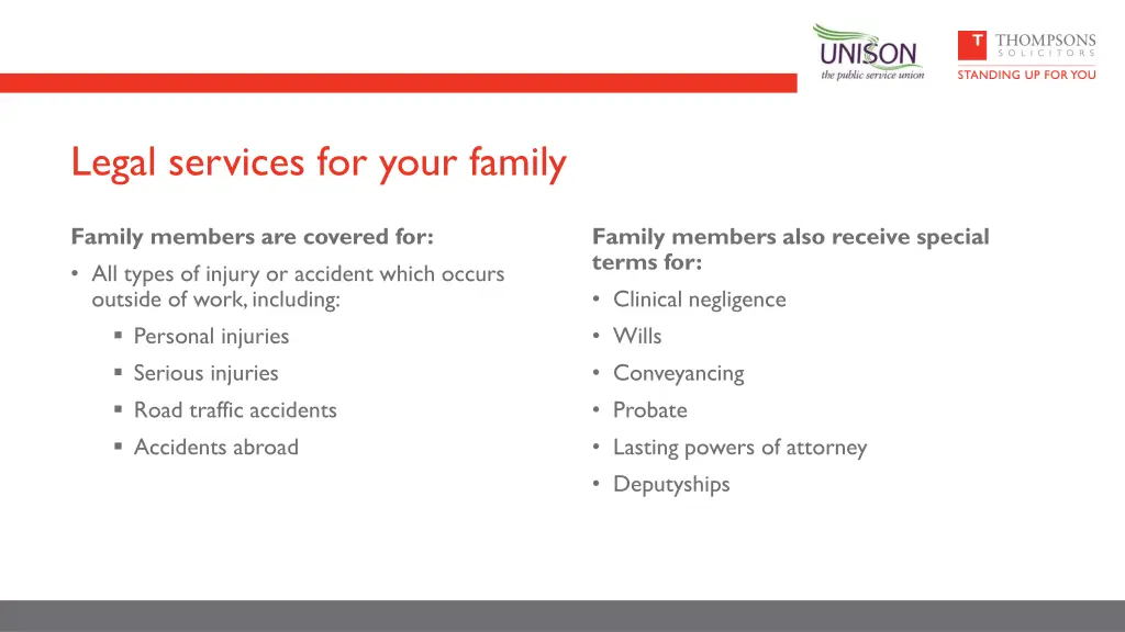 legal services for your family