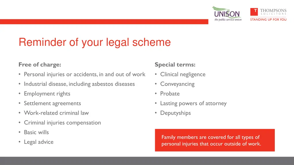 reminder of your legal scheme