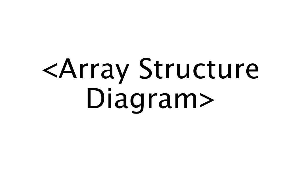 array structure diagram