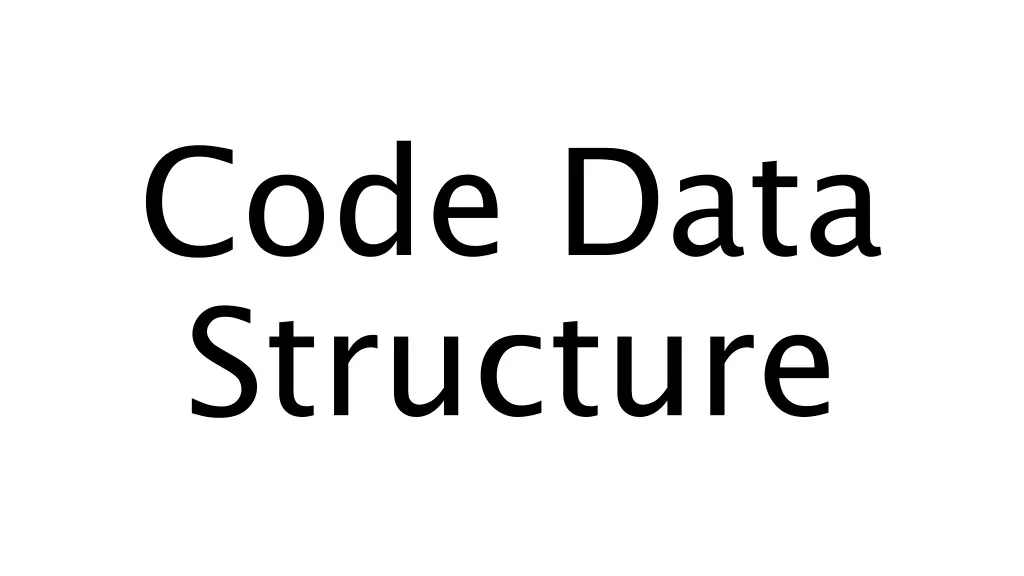 code data structure