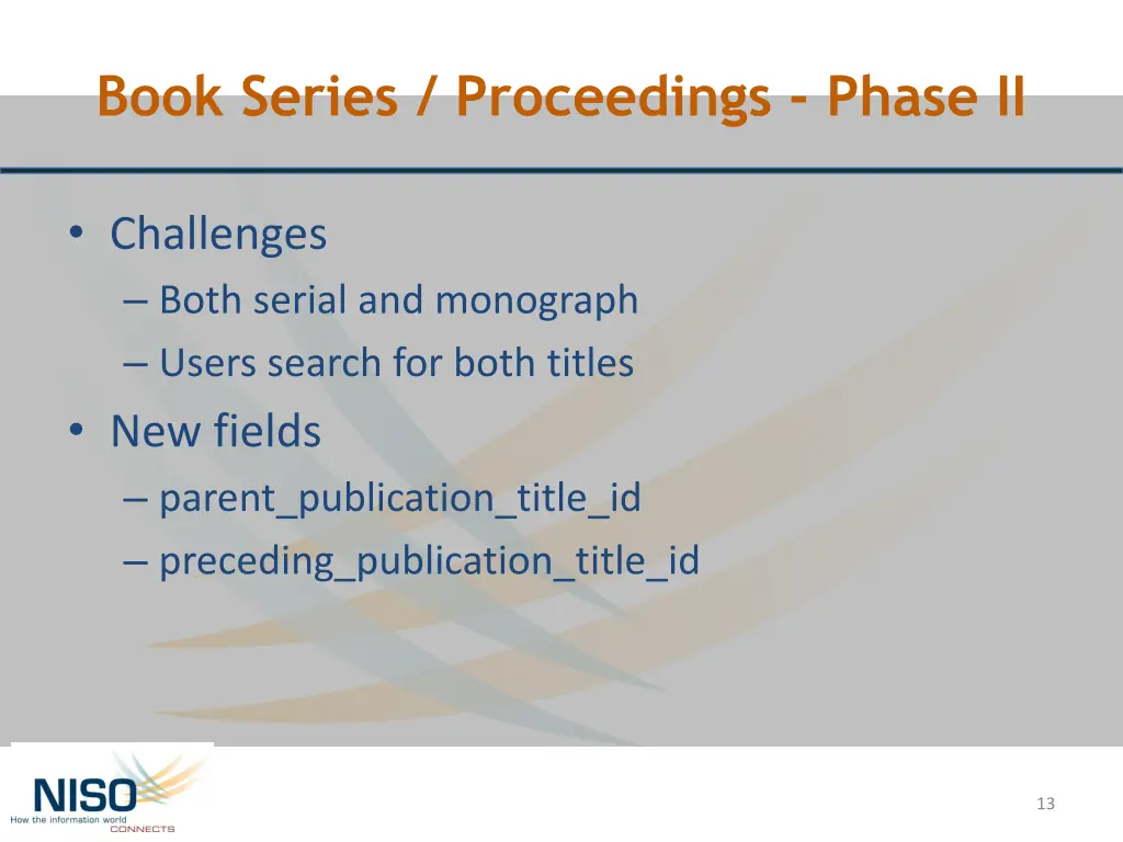 book series proceedings phase ii