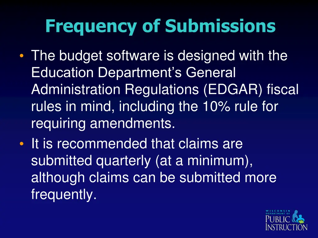 frequency of submissions