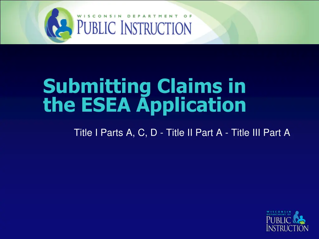 submitting claims in the esea application
