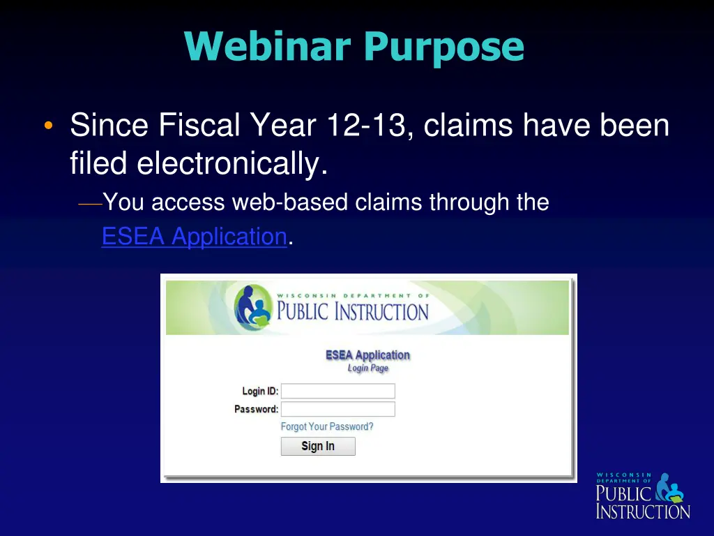 webinar purpose