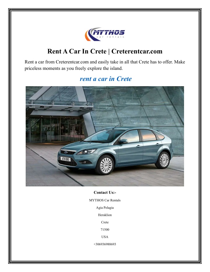 rent a car in crete creterentcar com