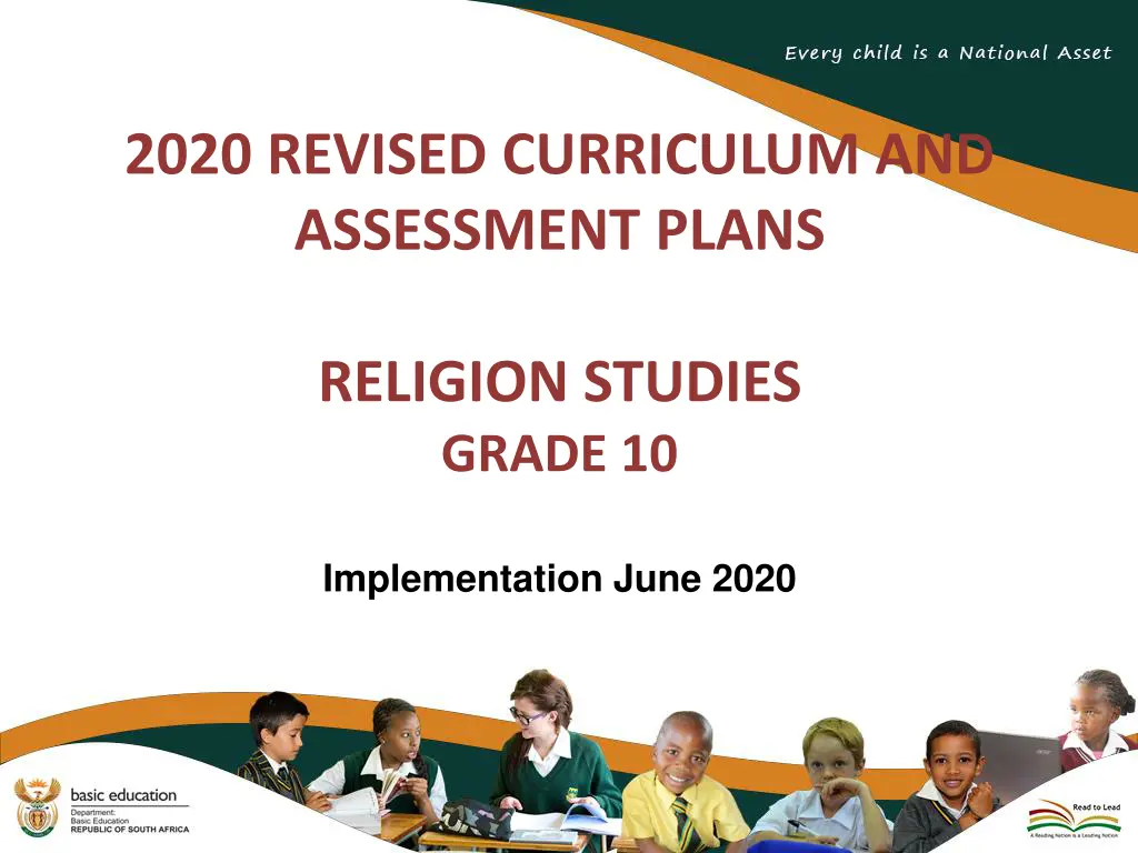 2020 revised curriculum and assessment plans