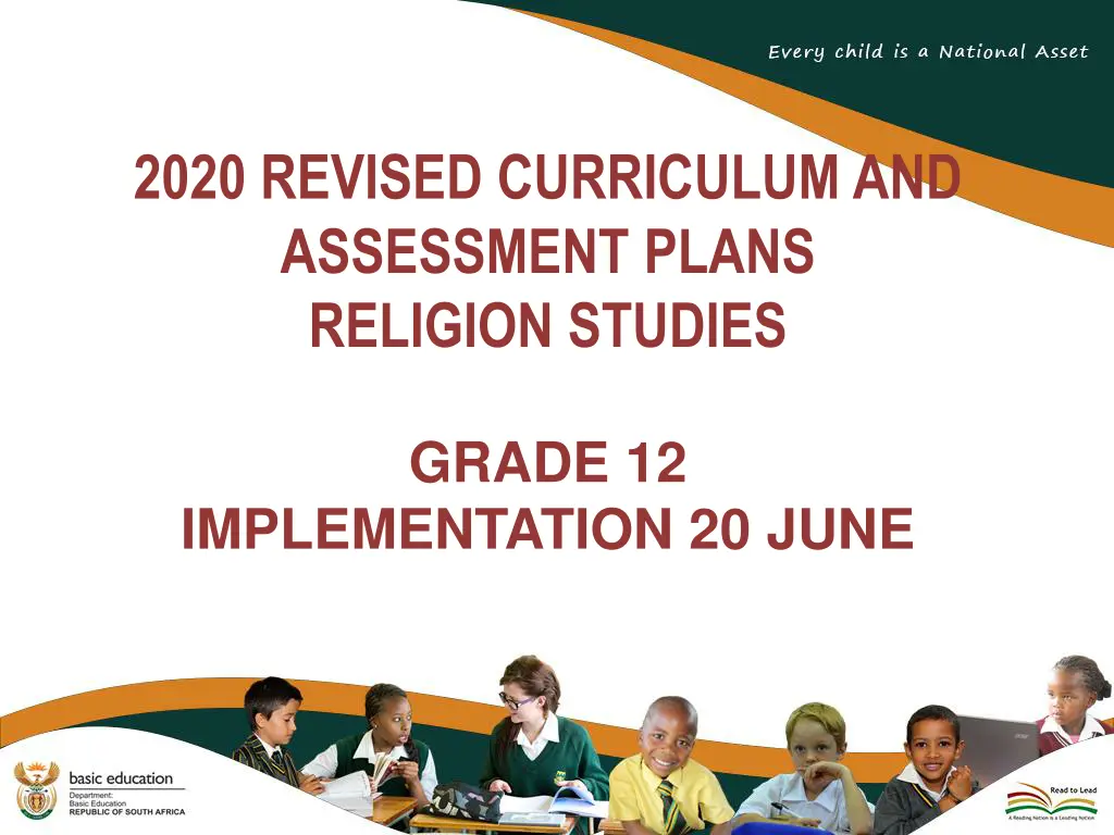 2020 revised curriculum and assessment plans