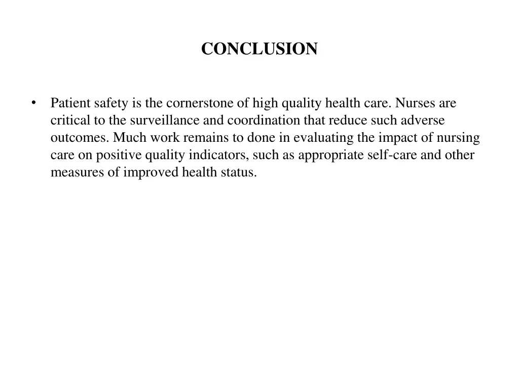 conclusion