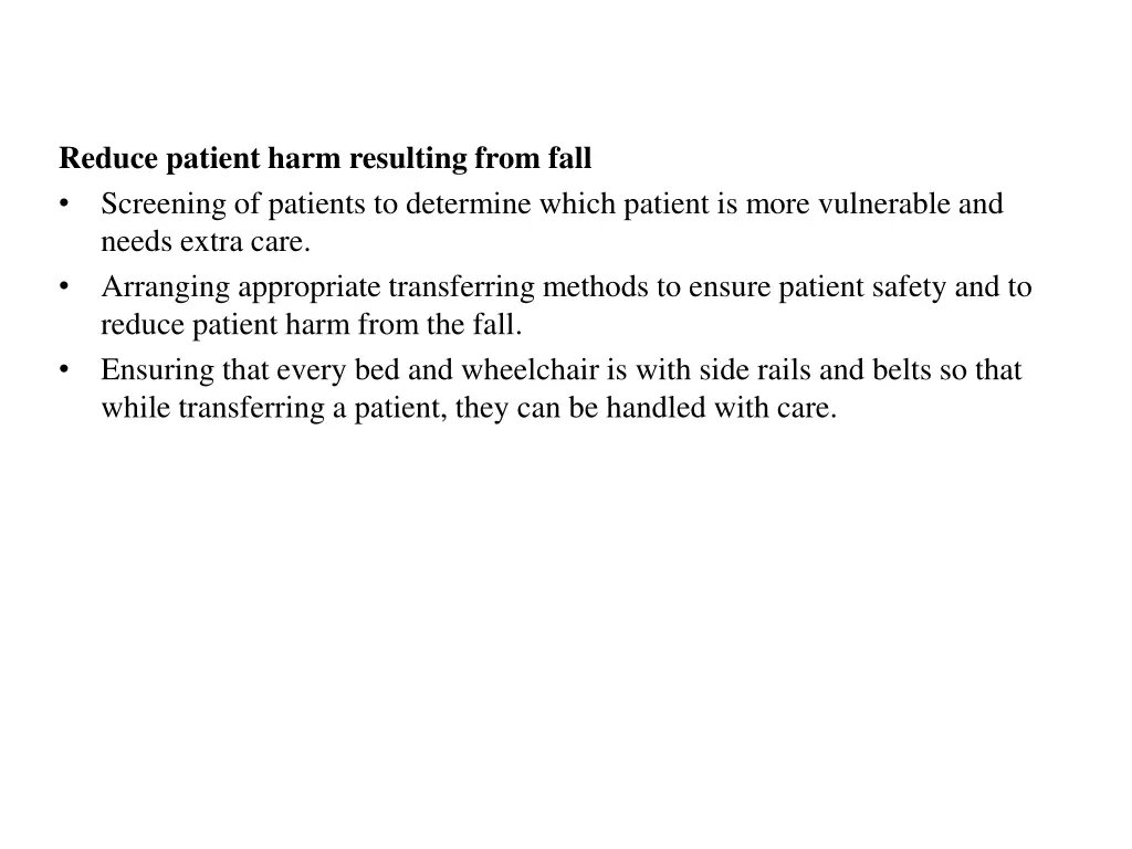 reduce patient harm resulting from fall screening