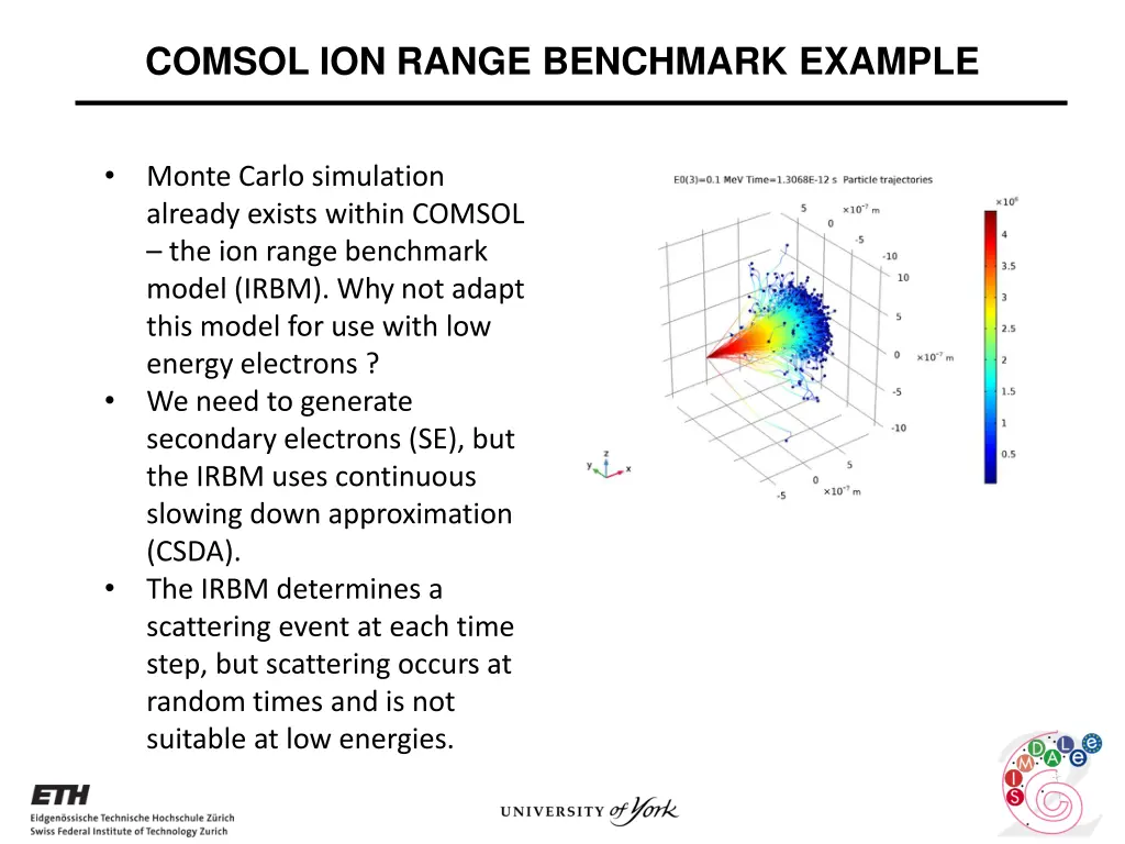 comsol ion range benchmark example