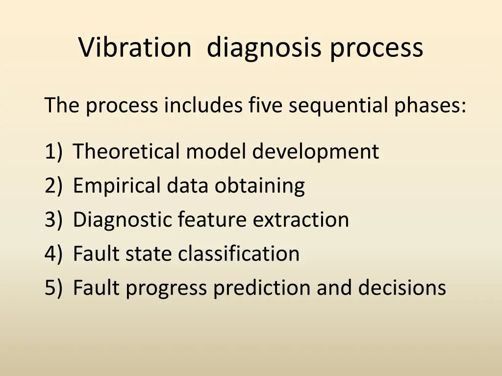 vibration diagnosis process