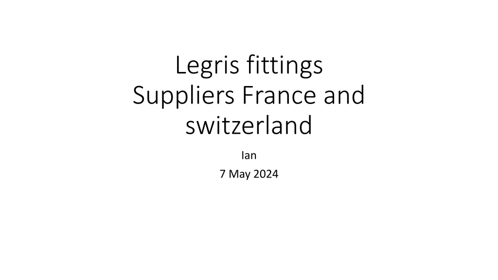 legris fittings suppliers france and switzerland
