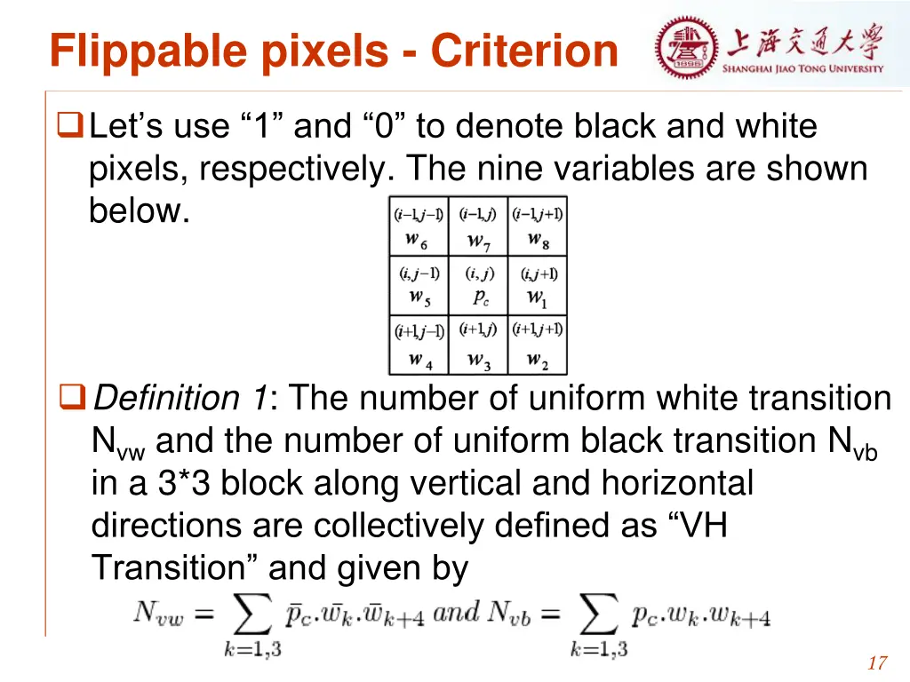 flippable pixels criterion 1