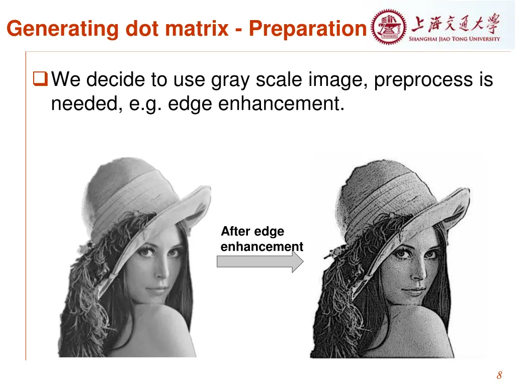 generating dot matrix preparation