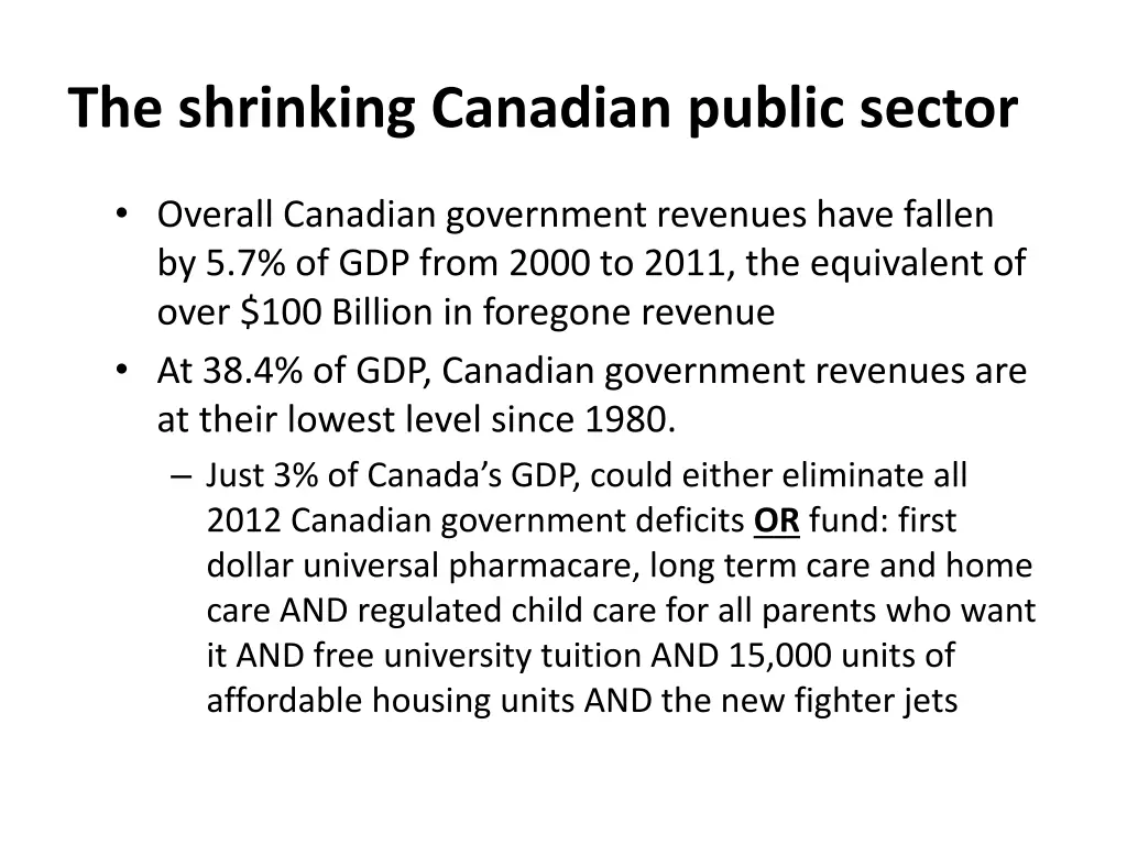the shrinking canadian public sector