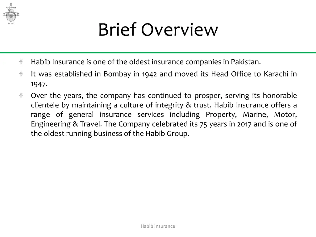 brief overview