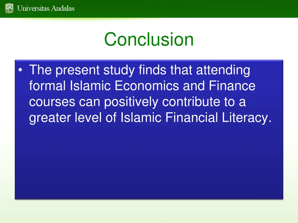conclusion