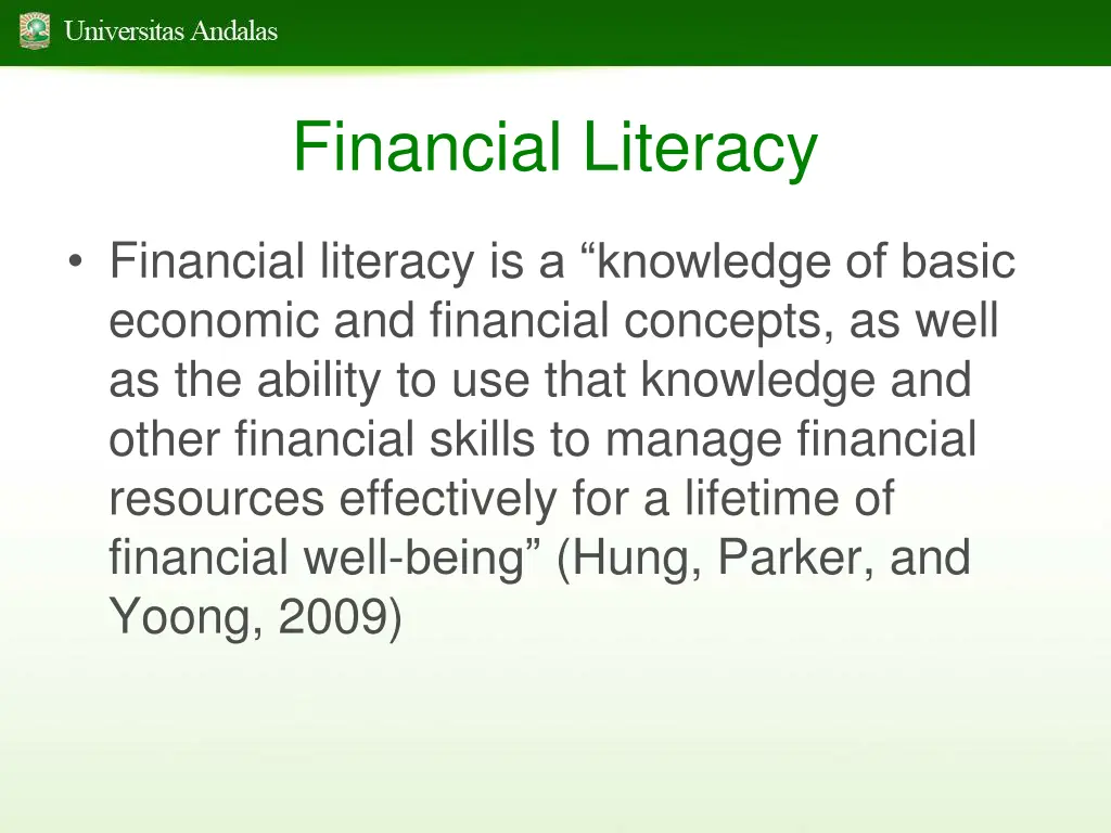 financial literacy