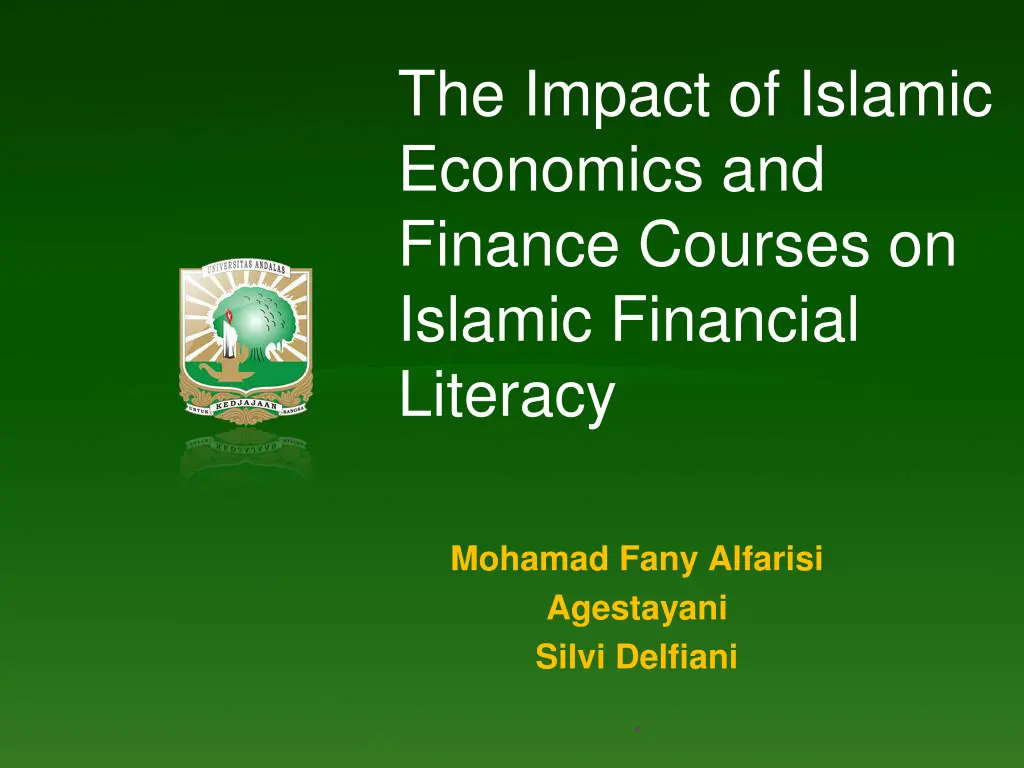 the impact of islamic economics and finance