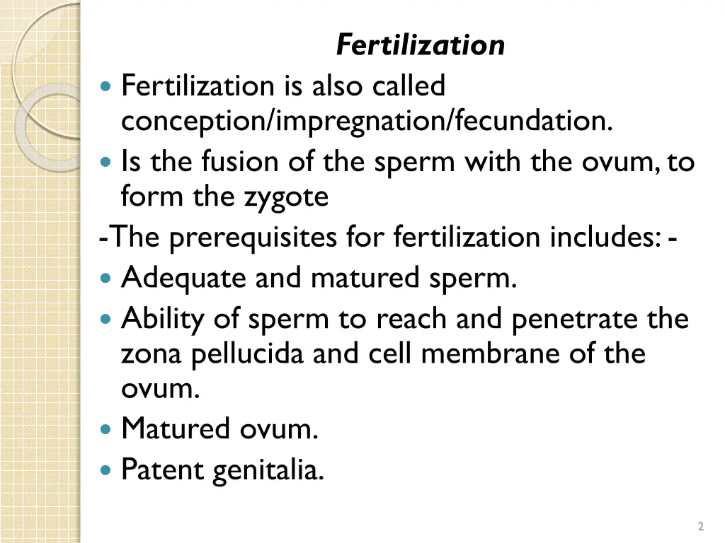 fertilization