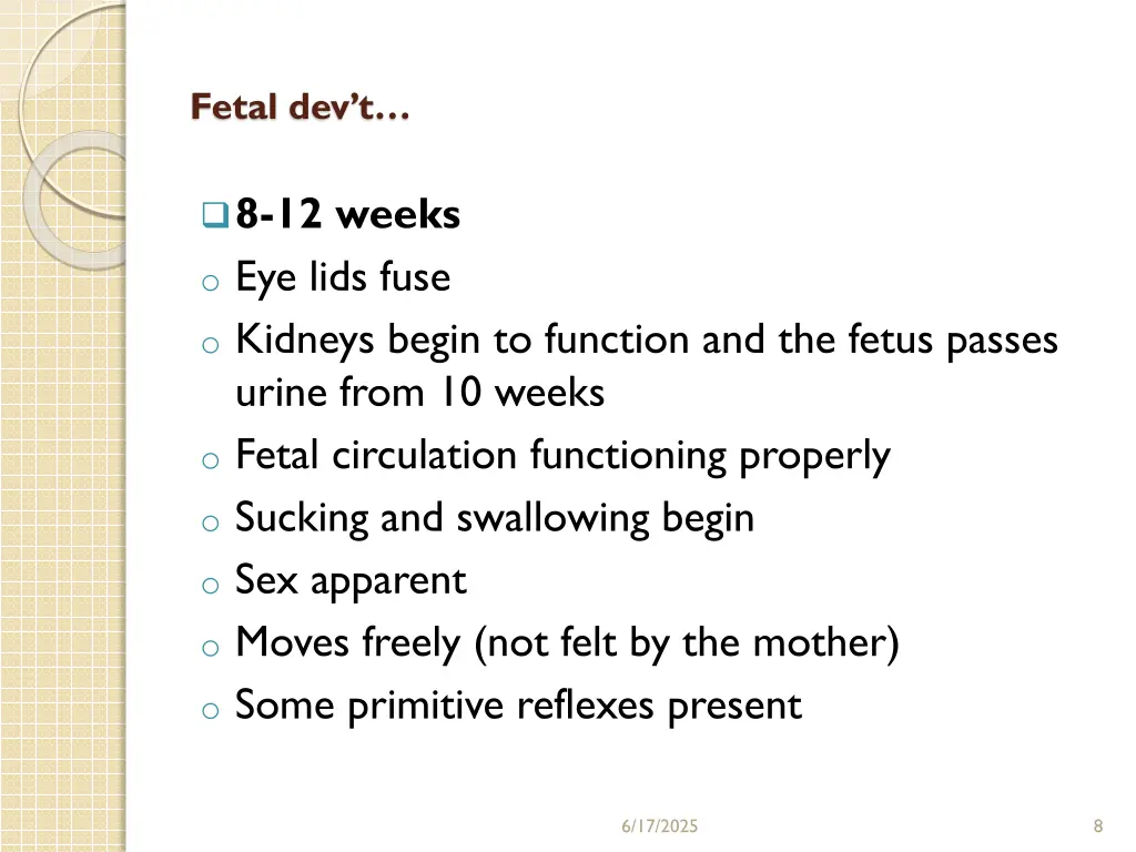 fetal dev t