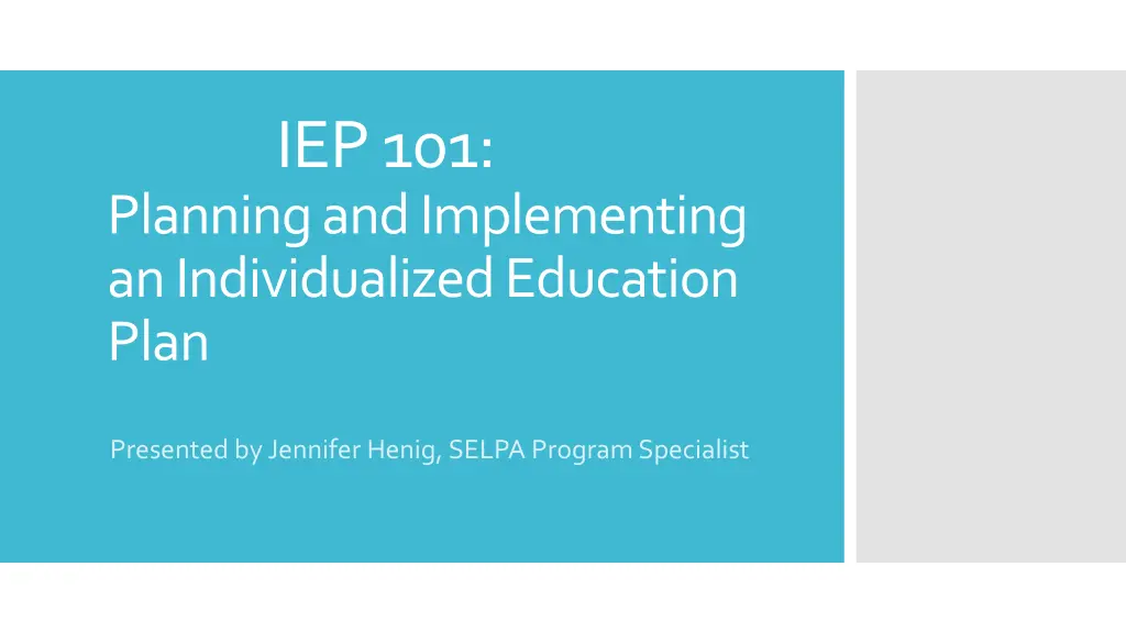 iep 101