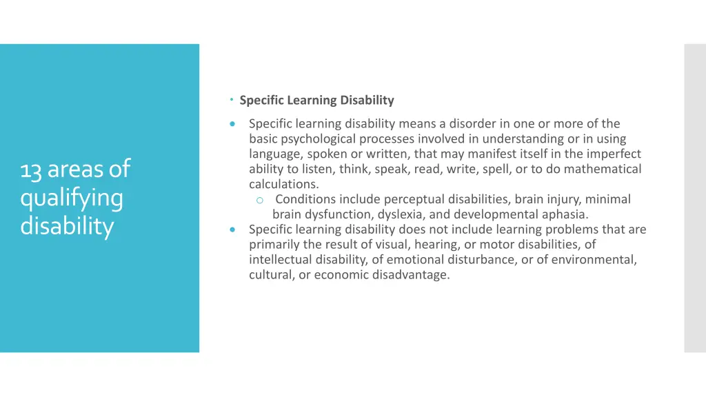 specific learning disability specific learning