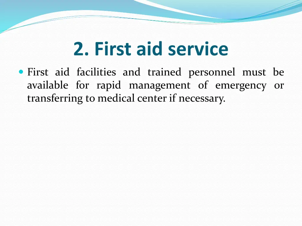 2 first aid service