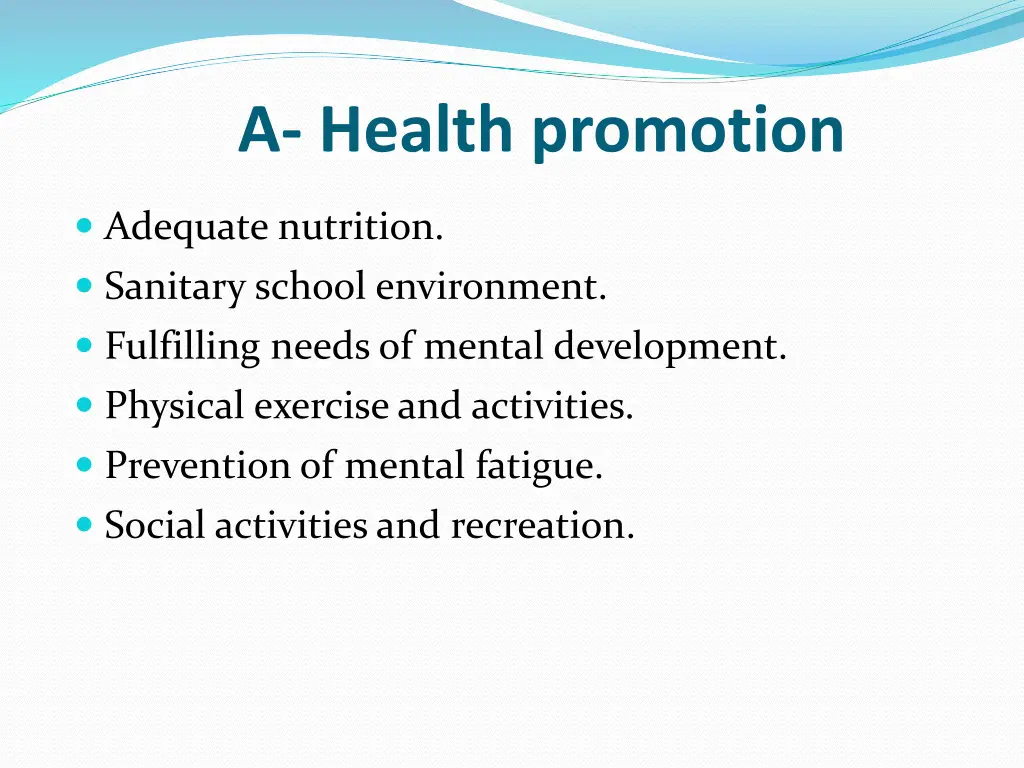 a health promotion