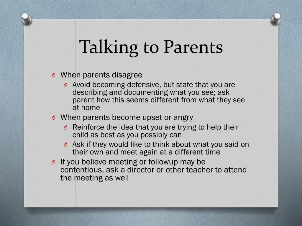 talking to parents 1