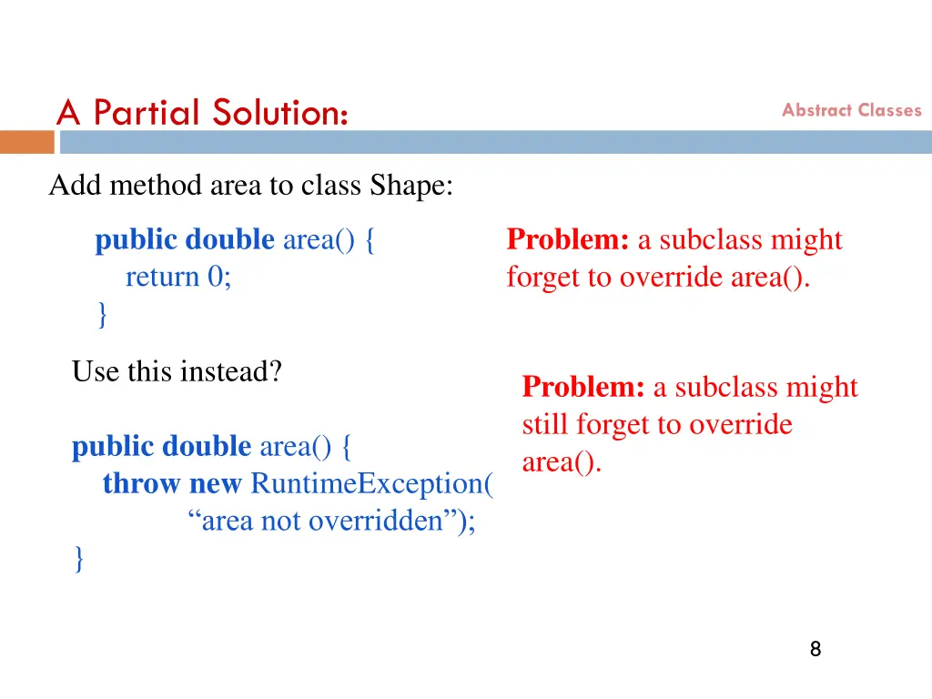 a partial solution