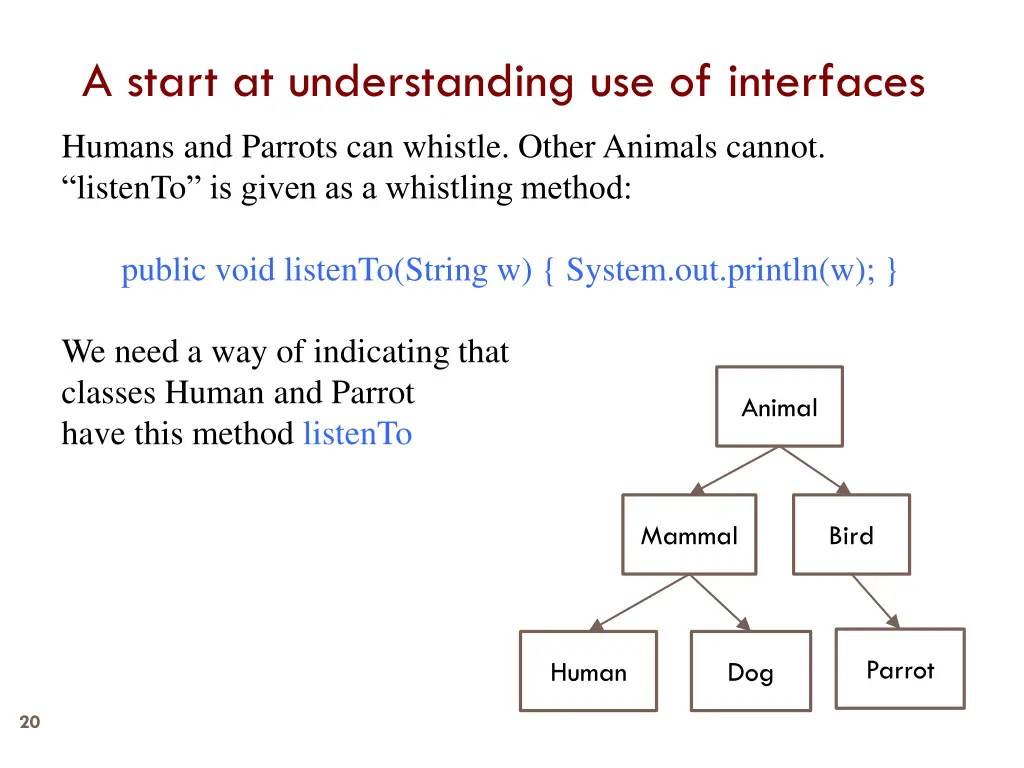 a start at understanding use of interfaces 1