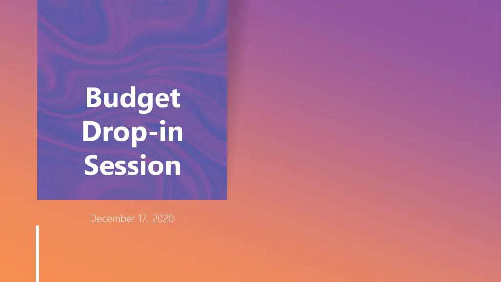 budget drop in session