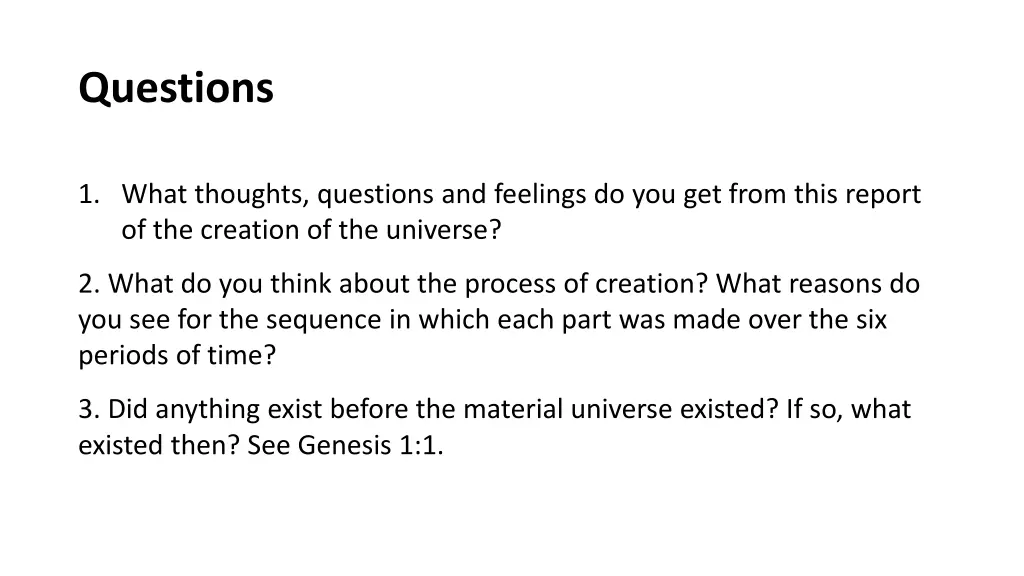 questions