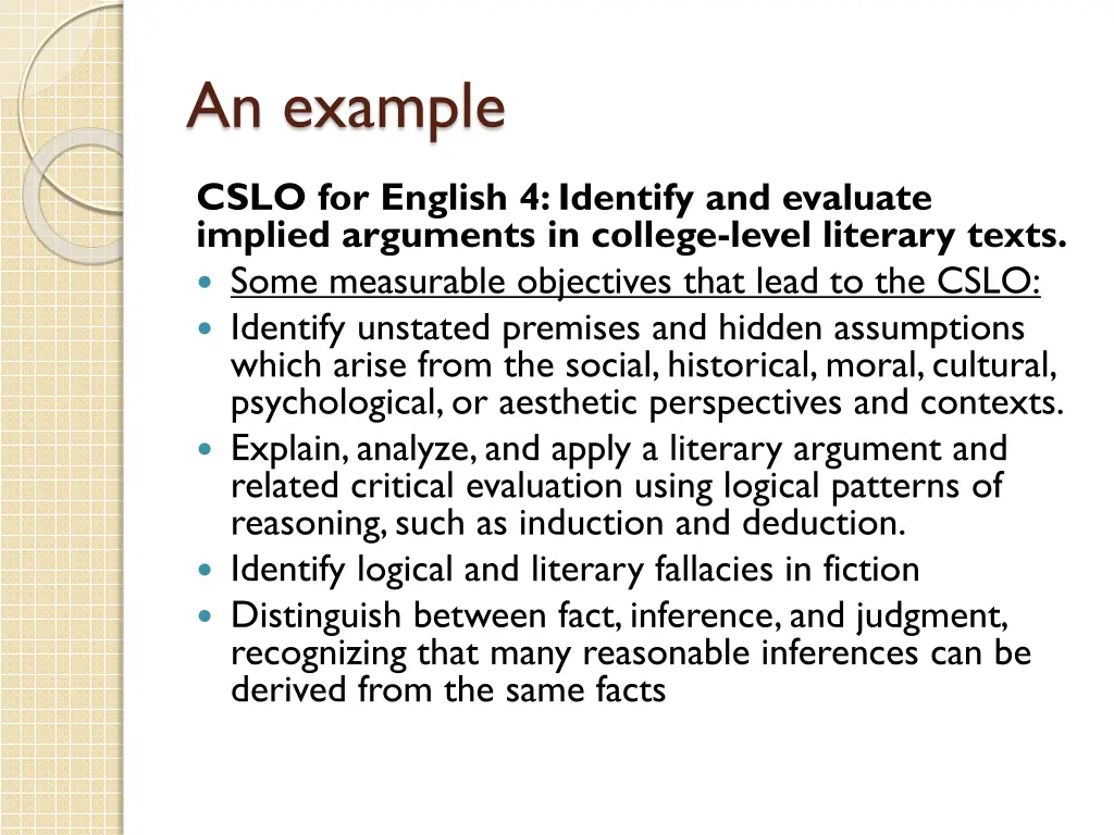 an example