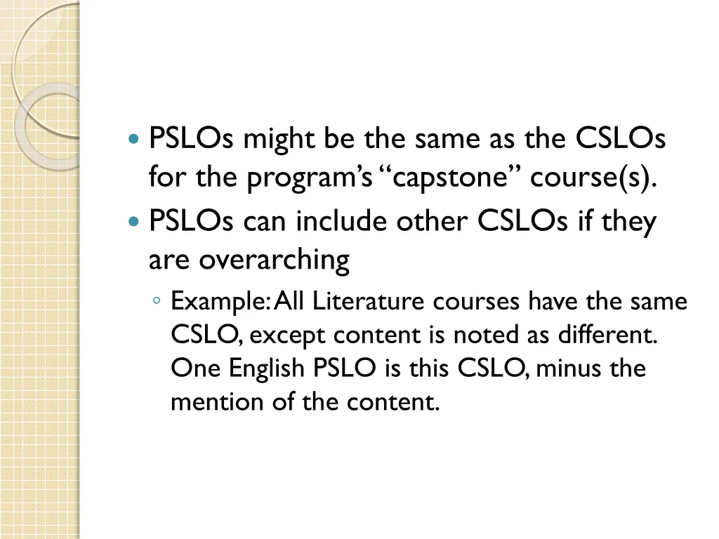 pslos might be the same as the cslos