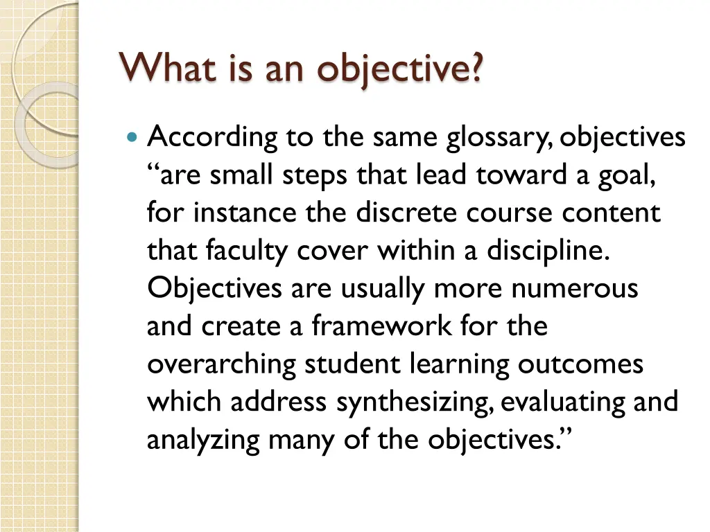 what is an objective