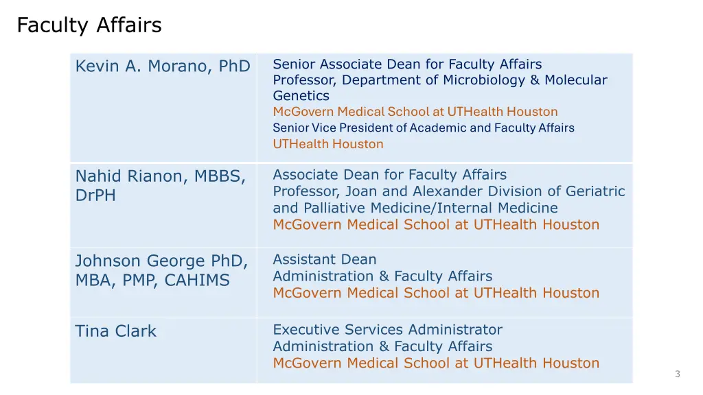 faculty affairs
