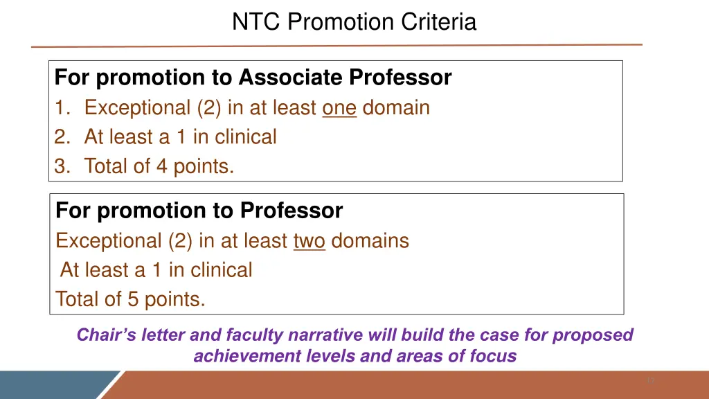 ntc promotion criteria 1