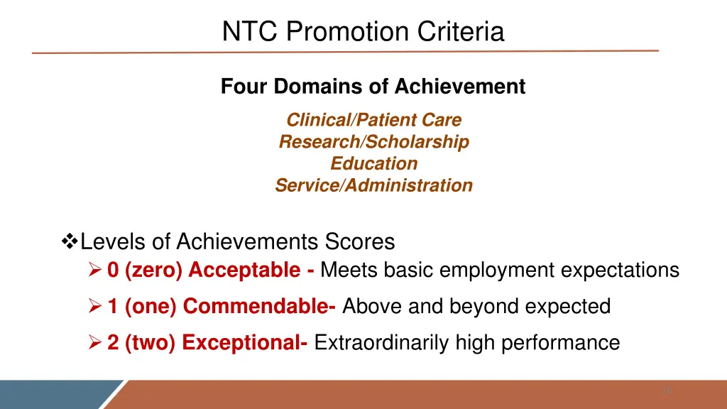 ntc promotion criteria