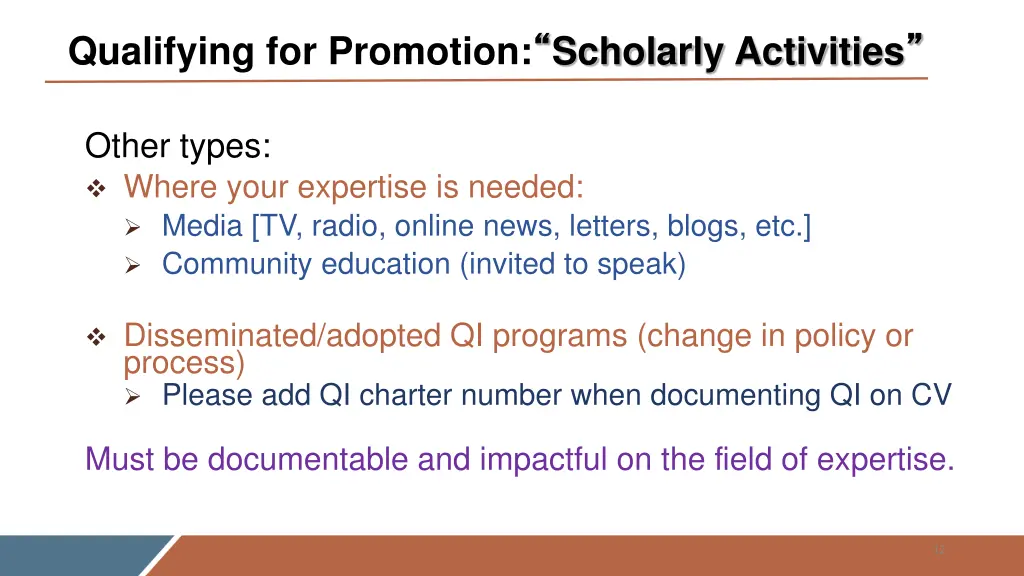 qualifying for promotion scholarly activities 1