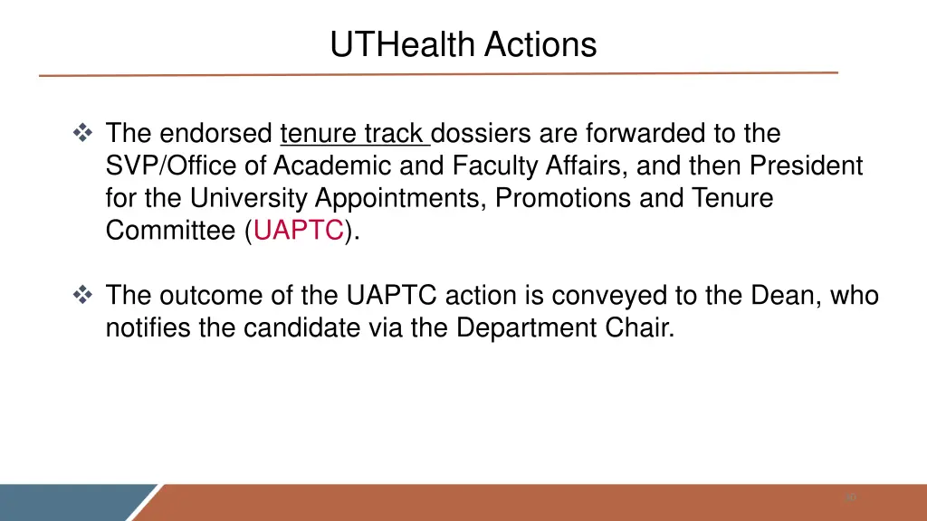 uthealth actions