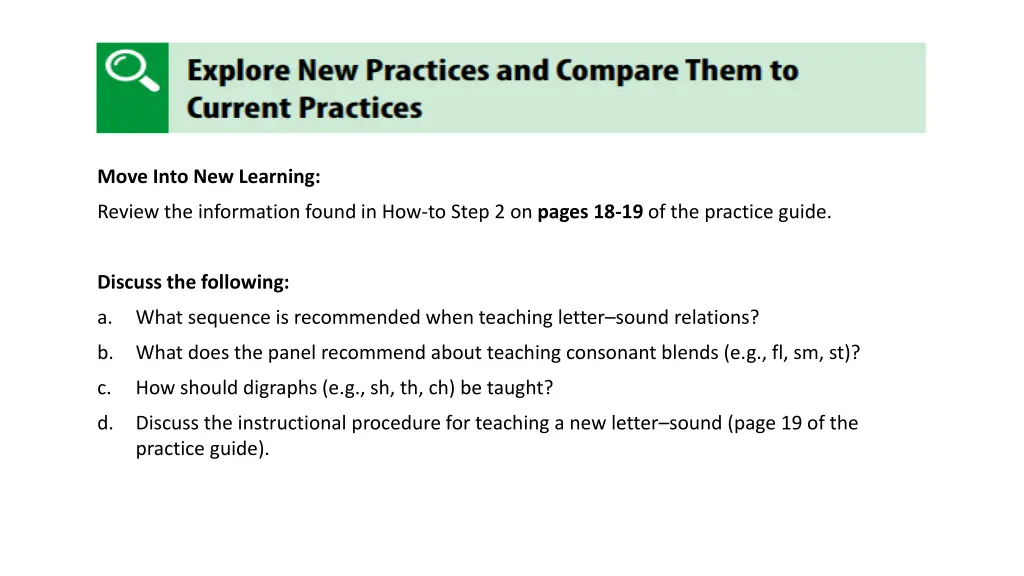 move into new learning 1