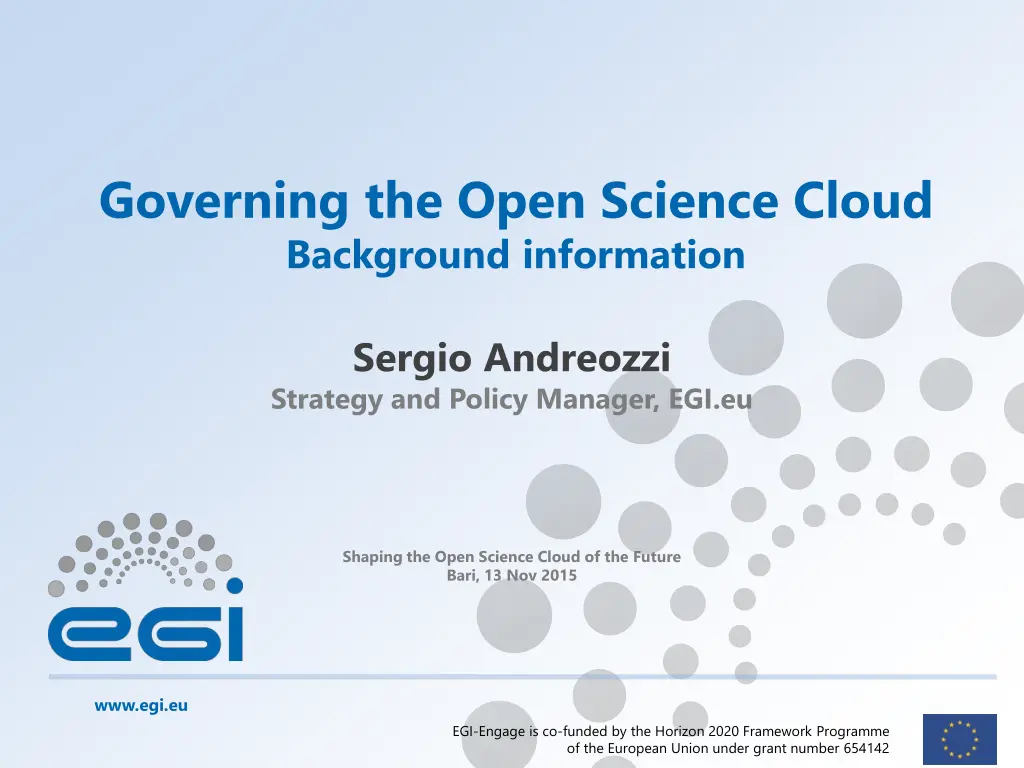 governing the open science cloud background