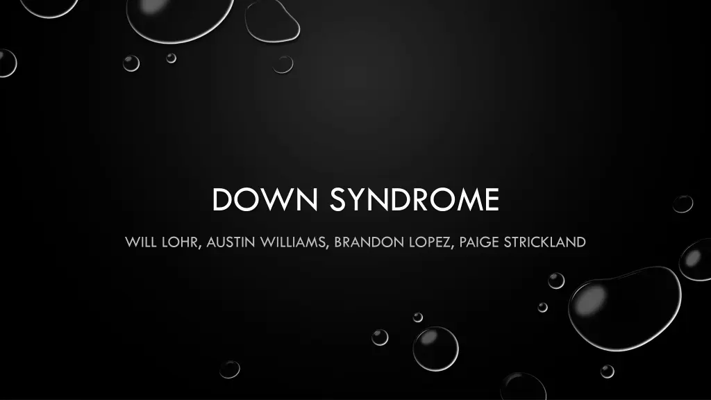 down syndrome