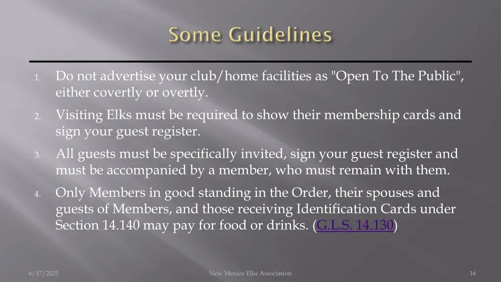do not advertise your club home facilities
